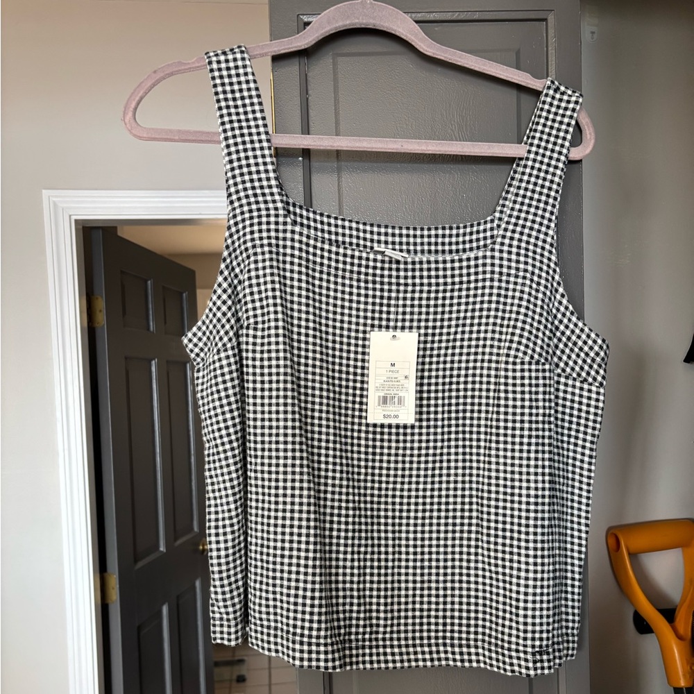 Gingham tank new with tags!